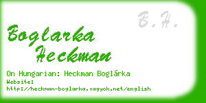 boglarka heckman business card